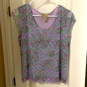 Sigrid Olsen cute short sleeved top